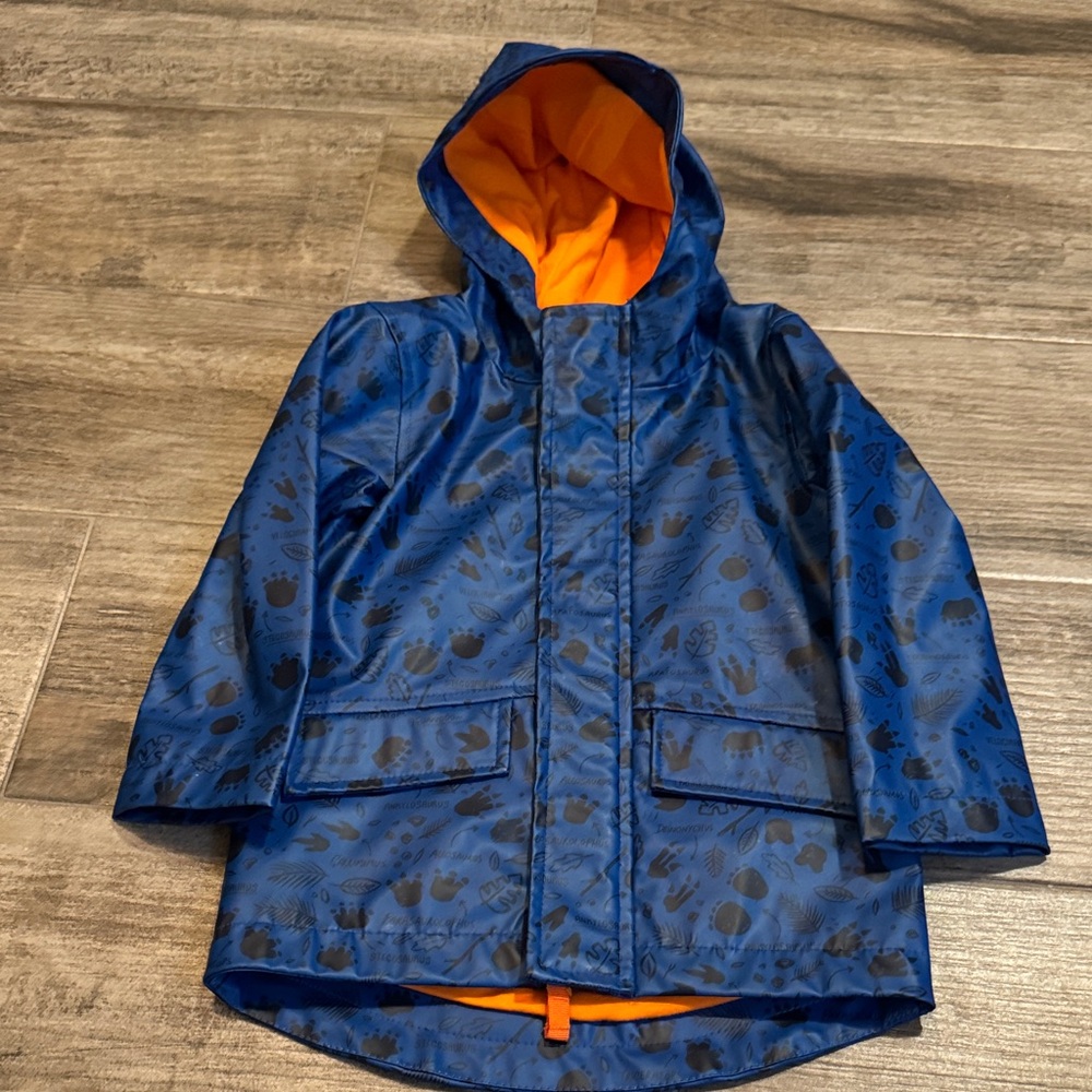 Cat & Jack Blue Raincoat with Orange Lining